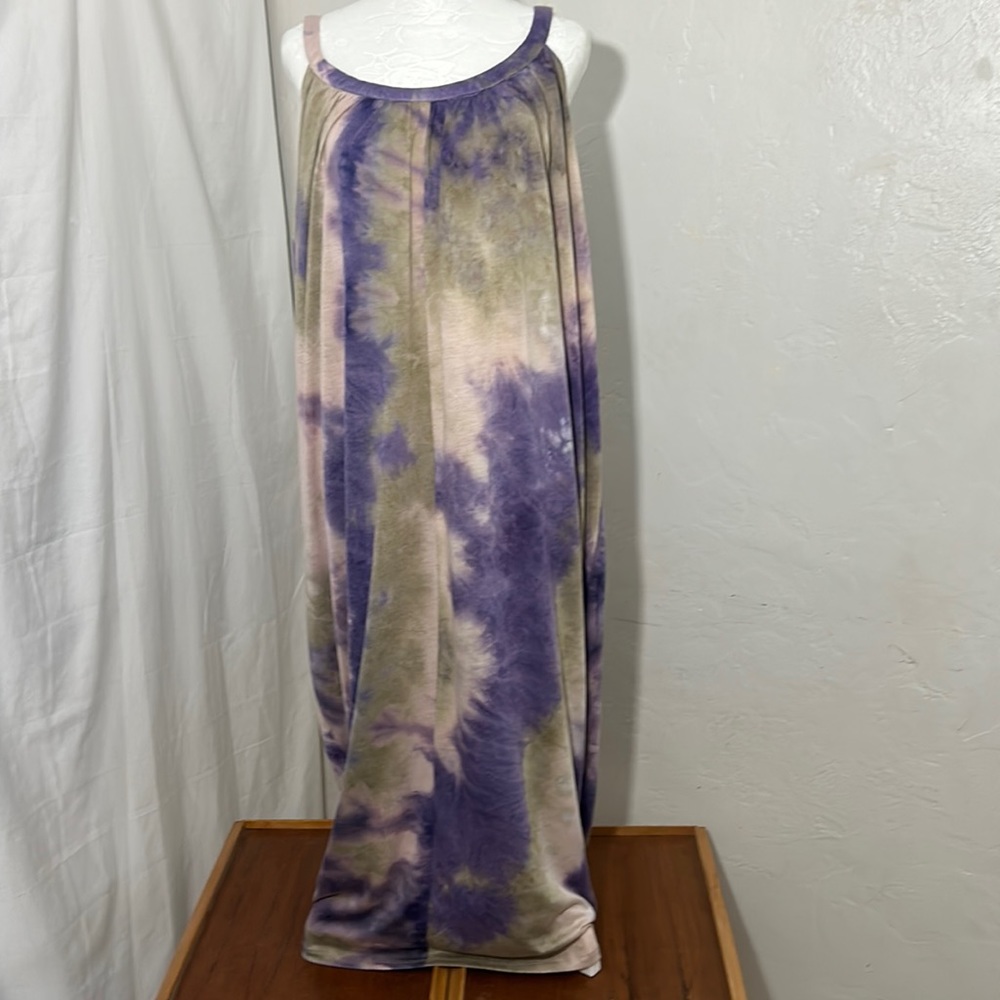 Stitch drop tie dye Maxi sleeveless dress size S